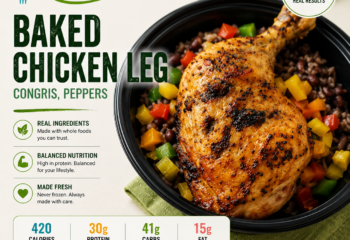 Baked Chicken Leg, Congris, Peppers