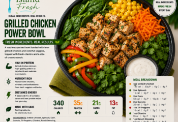 Grilled Chicken, Spinach, Corn, Carrots, Peppers, Cilantro, Ranch