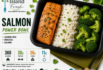 Salmon, Jasmine Rice, Broccoli