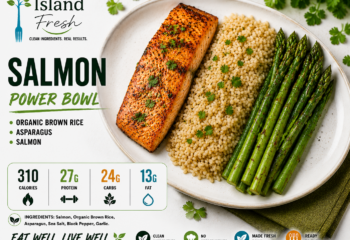 Salmon, Organic Brown Rice, Asparagus