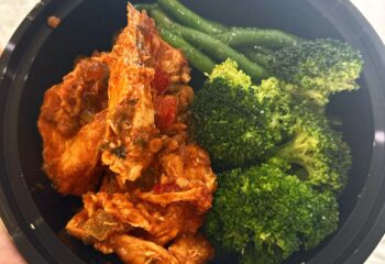 Garlic Chicken, Green Beans and Broccoli