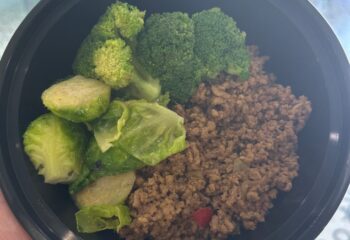 Ground Beef, Brussels, Broccoli