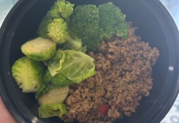 Ground Beef, Green Beans, Broccoli