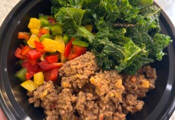 Ground Beef, Kale, Peppers