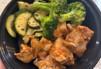 Garlic Chicken, Zucchini, Broccoli