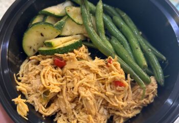 Shredded Chicken, Green Beans, Zucchini