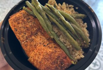 Salmon, Organic Brown Rice, Green Beans