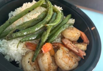 Shrimp, Jasmine Rice, Green Beans, Cilantro