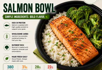 Salmon, Jasmine Rice, Green Beans
