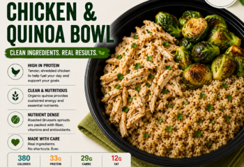 Shredded Chicken, Organic Quinoa, Brussels Shredded Chicken, Organic Quinoa, Brussels